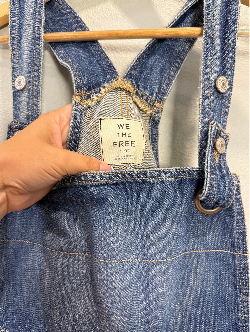 Free People We The Free Rambler Short Shortalls (Denim Overall) - Women's XL NWT - Picture 7 of 11